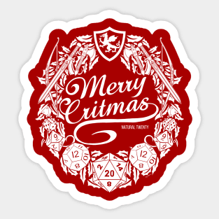 Merry Critmas - White Version Sticker